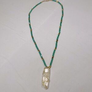 Arkansas Mined Natural Crystal Beaded Necklace- Handmade